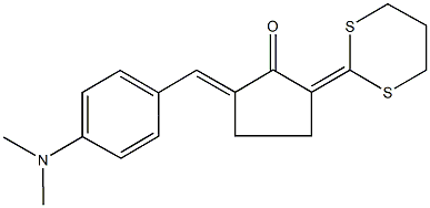 2-[4-(dimethylamino)benzylidene]-5-(1,3-dithian-2-ylidene)cyclopentanone Structure