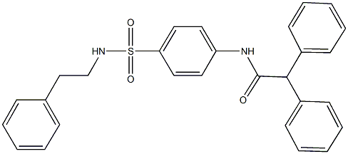 2,2-diphenyl-N-(4-{[(2-phenylethyl)amino]sulfonyl}phenyl)acetamide 구조식 이미지