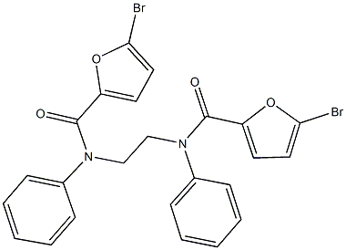 5-bromo-N-{2-[(5-bromo-2-furoyl)anilino]ethyl}-N-phenyl-2-furamide 구조식 이미지