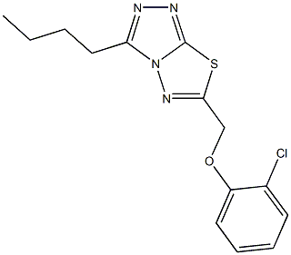 (3-butyl[1,2,4]triazolo[3,4-b][1,3,4]thiadiazol-6-yl)methyl 2-chlorophenyl ether 구조식 이미지