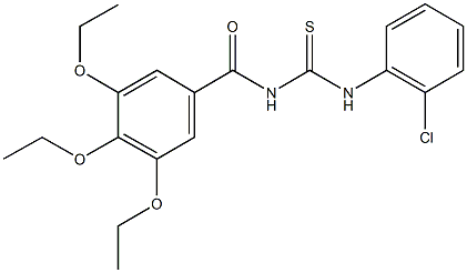 N-(2-chlorophenyl)-N'-(3,4,5-triethoxybenzoyl)thiourea 구조식 이미지