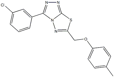 [3-(3-chlorophenyl)[1,2,4]triazolo[3,4-b][1,3,4]thiadiazol-6-yl]methyl 4-methylphenyl ether Structure