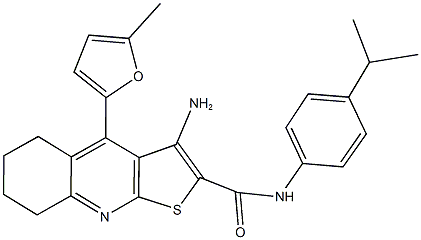 3-amino-N-(4-isopropylphenyl)-4-(5-methyl-2-furyl)-5,6,7,8-tetrahydrothieno[2,3-b]quinoline-2-carboxamide Structure