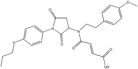 4-{[2,5-dioxo-1-(4-propoxyphenyl)-3-pyrrolidinyl][2-(4-methoxyphenyl)ethyl]amino}-4-oxo-2-butenoic acid 구조식 이미지