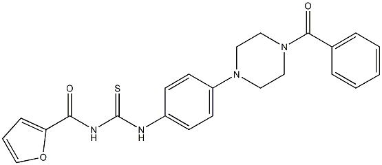 N-[4-(4-benzoyl-1-piperazinyl)phenyl]-N'-(2-furoyl)thiourea Structure