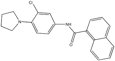 N-[3-chloro-4-(1-pyrrolidinyl)phenyl]-1-naphthamide 구조식 이미지