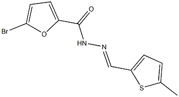 5-bromo-N'-[(5-methyl-2-thienyl)methylene]-2-furohydrazide 구조식 이미지
