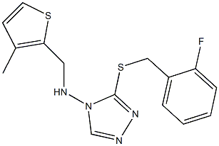 N-{3-[(2-fluorobenzyl)thio]-4H-1,2,4-triazol-4-yl}-N-[(3-methyl-2-thienyl)methyl]amine 구조식 이미지