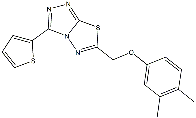 3,4-dimethylphenyl [3-(2-thienyl)[1,2,4]triazolo[3,4-b][1,3,4]thiadiazol-6-yl]methyl ether Structure