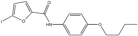 N-(4-butoxyphenyl)-5-iodo-2-furamide 구조식 이미지