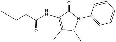 N-(1,5-dimethyl-3-oxo-2-phenyl-2,3-dihydro-1H-pyrazol-4-yl)butanamide Structure