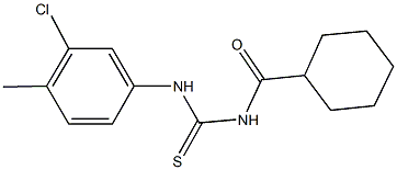 N-(3-chloro-4-methylphenyl)-N'-(cyclohexylcarbonyl)thiourea 구조식 이미지