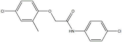 2-(4-chloro-2-methylphenoxy)-N-(4-chlorophenyl)acetamide Structure