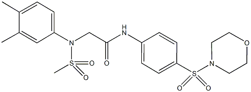 2-[3,4-dimethyl(methylsulfonyl)anilino]-N-[4-(4-morpholinylsulfonyl)phenyl]acetamide Structure