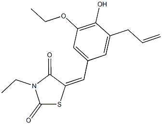 5-(3-allyl-5-ethoxy-4-hydroxybenzylidene)-3-ethyl-1,3-thiazolidine-2,4-dione Structure