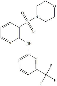 3-(4-morpholinylsulfonyl)-N-[3-(trifluoromethyl)phenyl]-2-pyridinamine 구조식 이미지