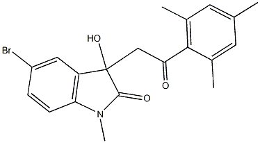5-bromo-3-hydroxy-3-(2-mesityl-2-oxoethyl)-1-methyl-1,3-dihydro-2H-indol-2-one 구조식 이미지