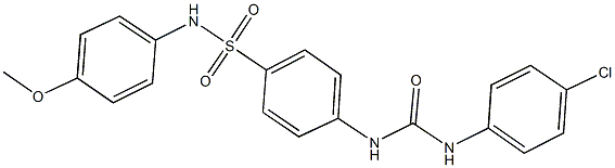 4-{[(4-chloroanilino)carbonyl]amino}-N-(4-methoxyphenyl)benzenesulfonamide Structure