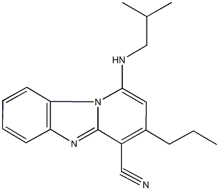 1-(isobutylamino)-3-propylpyrido[1,2-a]benzimidazole-4-carbonitrile Structure