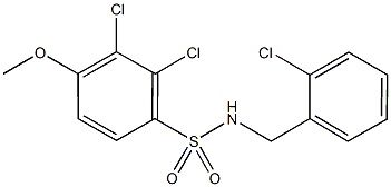 2,3-dichloro-N-(2-chlorobenzyl)-4-methoxybenzenesulfonamide 구조식 이미지