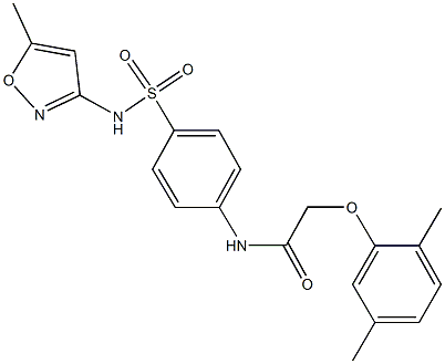 2-(2,5-dimethylphenoxy)-N-(4-{[(5-methylisoxazol-3-yl)amino]sulfonyl}phenyl)acetamide Structure