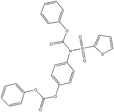 4-[(phenoxycarbonyl)(2-thienylsulfonyl)amino]phenyl phenyl carbonate Structure