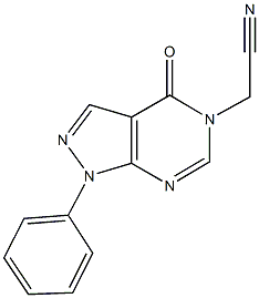 (4-oxo-1-phenyl-1,4-dihydro-5H-pyrazolo[3,4-d]pyrimidin-5-yl)acetonitrile 구조식 이미지