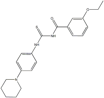N-(3-ethoxybenzoyl)-N'-[4-(1-piperidinyl)phenyl]thiourea 구조식 이미지