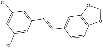 N-(1,3-benzodioxol-5-ylmethylene)-N-(3,5-dichlorophenyl)amine Structure