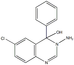 3-amino-6-chloro-4-phenyl-3,4-dihydro-4-quinazolinol 구조식 이미지