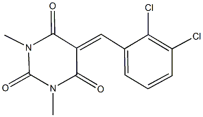 5-(2,3-dichlorobenzylidene)-1,3-dimethyl-2,4,6(1H,3H,5H)-pyrimidinetrione 구조식 이미지