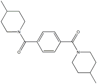 4-methyl-1-{4-[(4-methyl-1-piperidinyl)carbonyl]benzoyl}piperidine 구조식 이미지