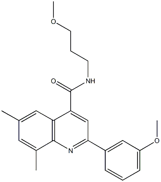 2-(3-methoxyphenyl)-N-(3-methoxypropyl)-6,8-dimethyl-4-quinolinecarboxamide 구조식 이미지