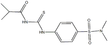 4-{[(isobutyrylamino)carbothioyl]amino}-N,N-dimethylbenzenesulfonamide Structure