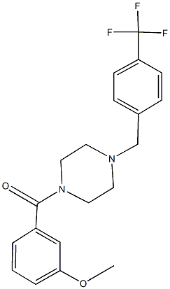methyl 3-({4-[4-(trifluoromethyl)benzyl]-1-piperazinyl}carbonyl)phenyl ether Structure