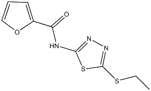 N-[5-(ethylsulfanyl)-1,3,4-thiadiazol-2-yl]-2-furamide 구조식 이미지