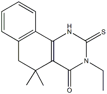 3-ethyl-5,5-dimethyl-2-thioxo-2,3,5,6-tetrahydrobenzo[h]quinazolin-4(1H)-one 구조식 이미지