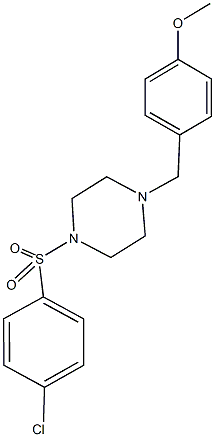 4-({4-[(4-chlorophenyl)sulfonyl]-1-piperazinyl}methyl)phenyl methyl ether Structure