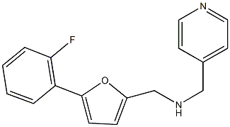 N-{[5-(2-fluorophenyl)-2-furyl]methyl}-N-(4-pyridinylmethyl)amine 구조식 이미지