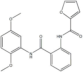 N-{2-[(2,5-dimethoxyanilino)carbonyl]phenyl}-2-furamide Structure