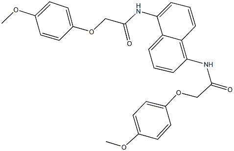 2-(4-methoxyphenoxy)-N-(5-{[(4-methoxyphenoxy)acetyl]amino}-1-naphthyl)acetamide 구조식 이미지