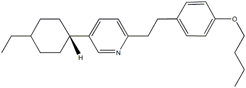 butyl 4-{2-[5-(4-ethylcyclohexyl)-2-pyridinyl]ethyl}phenyl ether Structure