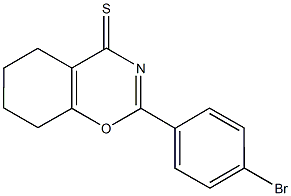 2-(4-bromophenyl)-5,6,7,8-tetrahydro-4H-1,3-benzoxazine-4-thione 구조식 이미지