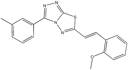 6-[2-(2-methoxyphenyl)vinyl]-3-(3-methylphenyl)[1,2,4]triazolo[3,4-b][1,3,4]thiadiazole 구조식 이미지