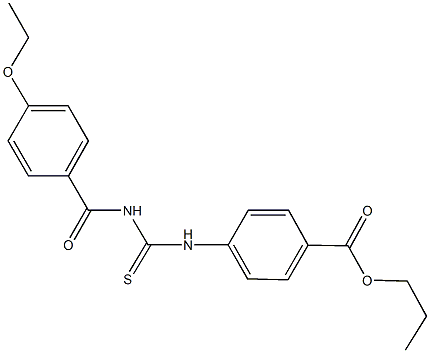 propyl 4-{[({[4-(ethyloxy)phenyl]carbonyl}amino)carbothioyl]amino}benzoate Structure