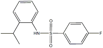 4-fluoro-N-(2-isopropylphenyl)benzenesulfonamide 구조식 이미지