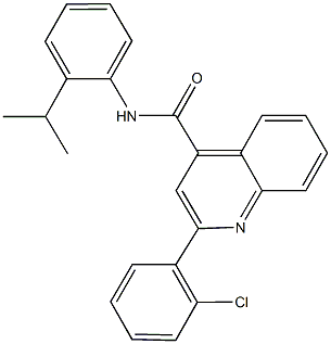 2-(2-chlorophenyl)-N-(2-isopropylphenyl)-4-quinolinecarboxamide Structure
