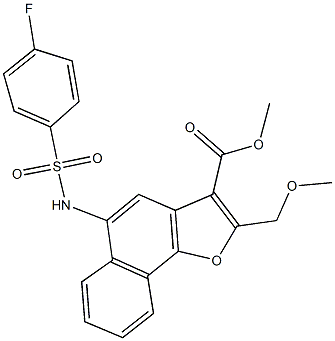 methyl 5-{[(4-fluorophenyl)sulfonyl]amino}-2-(methoxymethyl)naphtho[1,2-b]furan-3-carboxylate Structure