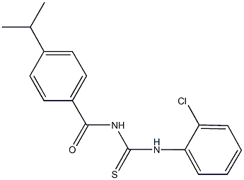 N-(2-chlorophenyl)-N'-(4-isopropylbenzoyl)thiourea Structure