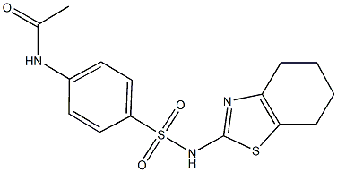 N-{4-[(4,5,6,7-tetrahydro-1,3-benzothiazol-2-ylamino)sulfonyl]phenyl}acetamide Structure